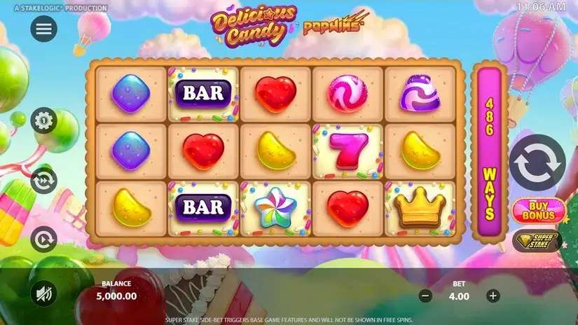 Delicious Candy PopWins slot screenshot 1