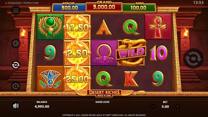 Desert Riches slot screenshot 1