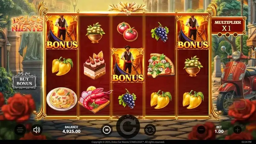 Dolce Far Niente slot screenshot 2