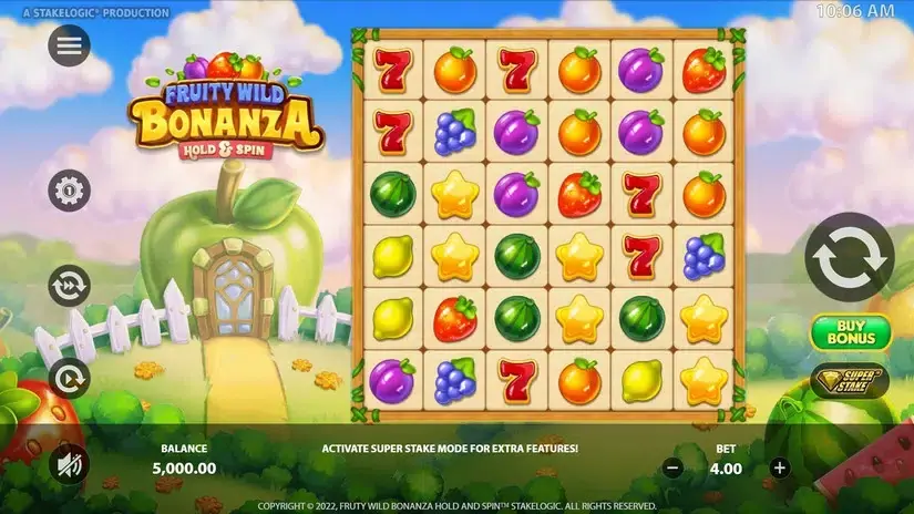 Fruity Wild Bonanza Hold & Spin slot screenshot