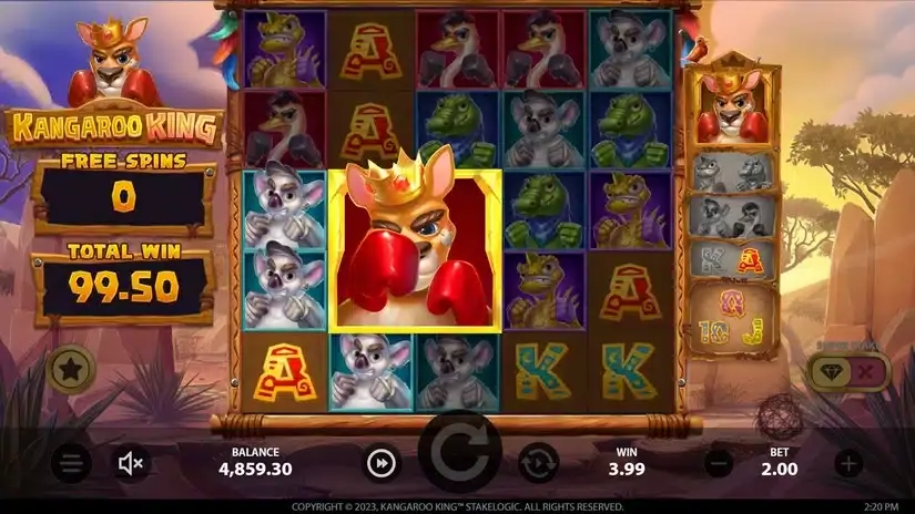 Kangaroo King slot screenshot 7