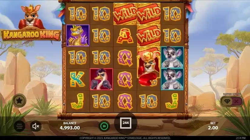 Kangaroo King slot screenshot 3