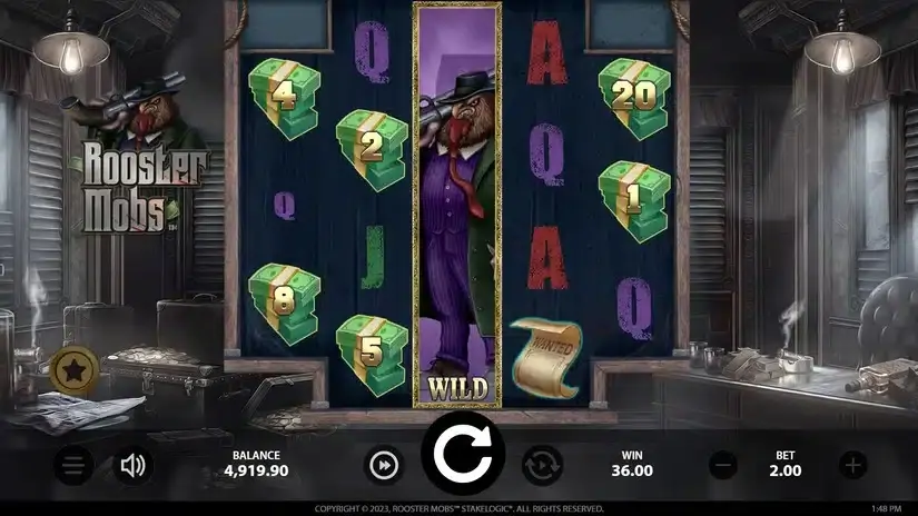 Rooster Mobs slot screenshot 3