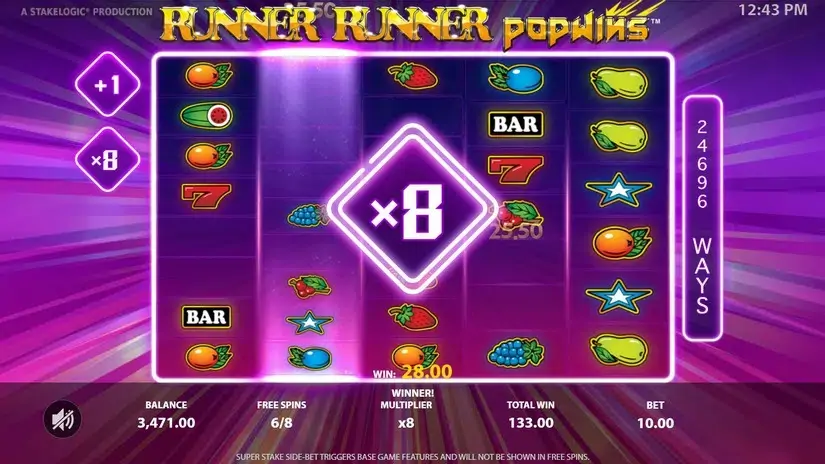 Runner Runner PopWins slot screenshot 6