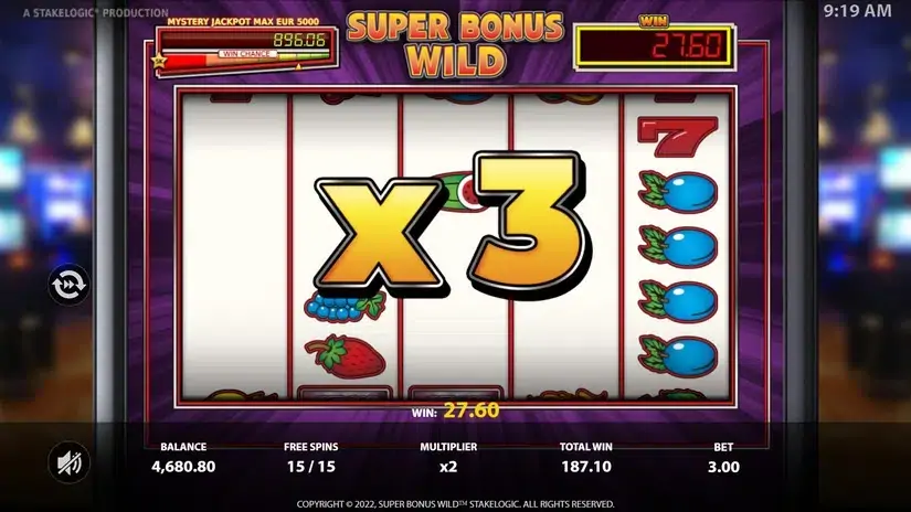 Super Bonus Wild slot screenshot 6