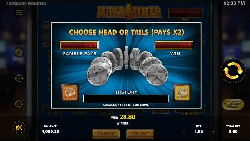 Super4Timer slot screenshot 2