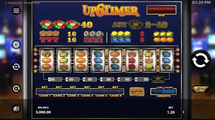 Up6Timer slot screenshot 