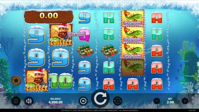 Wild Wild Bass 2 Xmas Special slot screenshot 2