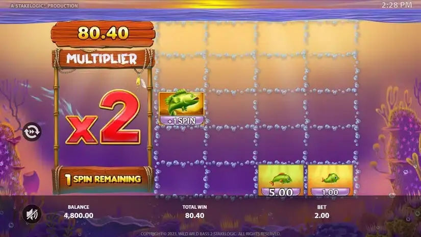 Wild Wild Bass 2 slot screenshot 4