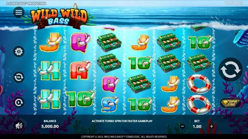 Wild Wild Bass slot screenshot 