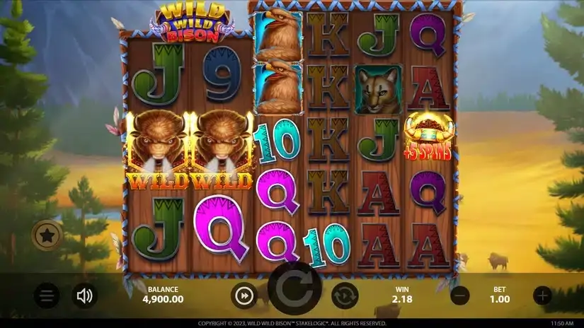 Wild Wild Bison slot screenshot 2