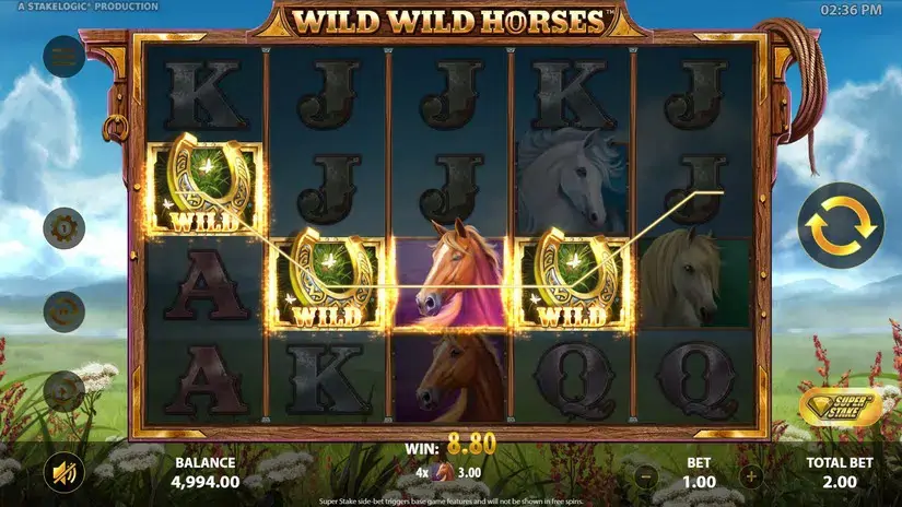 Wild Wild Horses slot screenshot 2