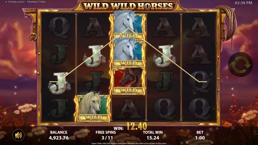 Wild Wild Horses slot screenshot 4