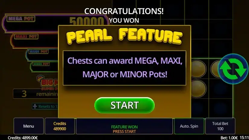 Big Max Super Pearls slot screenshot 3