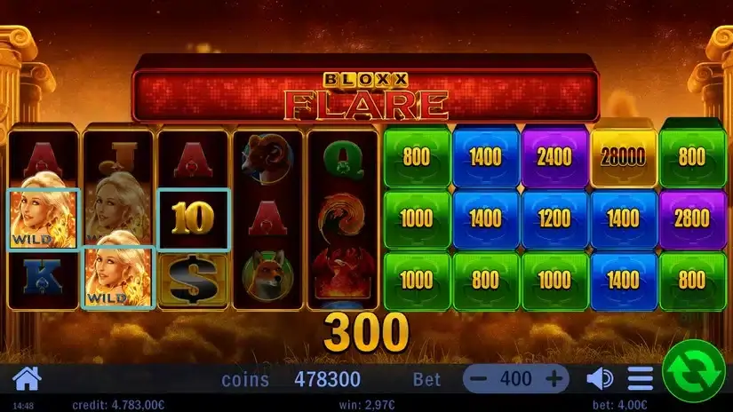 Bloxx Flare slot screenshot 4