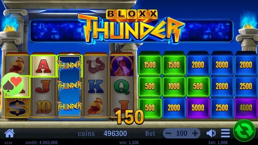Bloxx Thunder slot screenshot 4