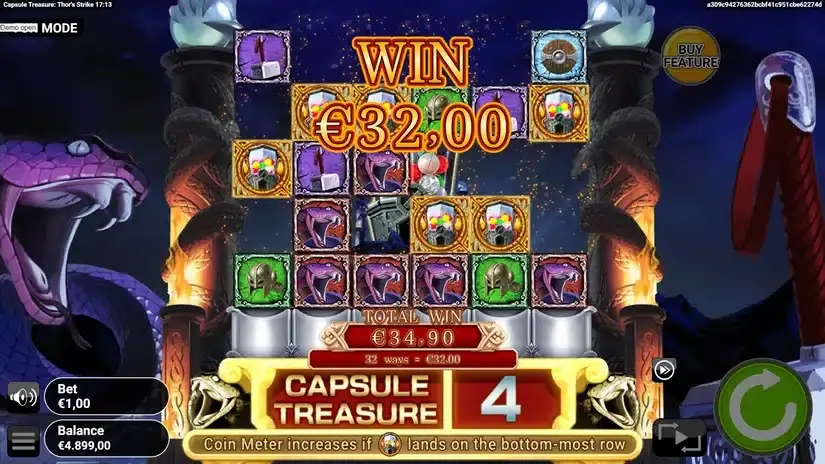 Capsule Treasure Thor’s Strike slot screenshot 4