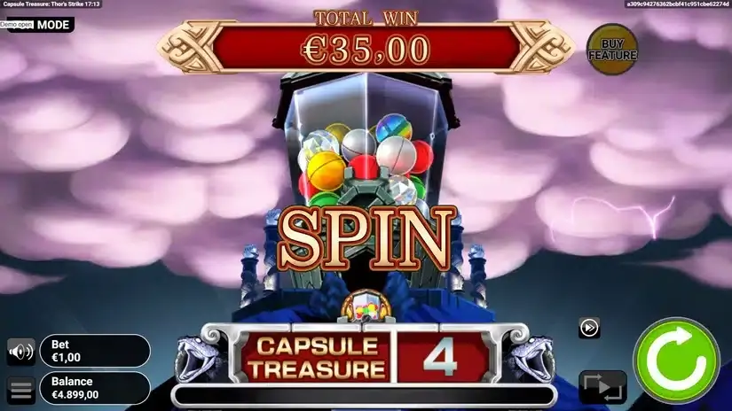 Capsule Treasure Thor’s Strike slot screenshot 6
