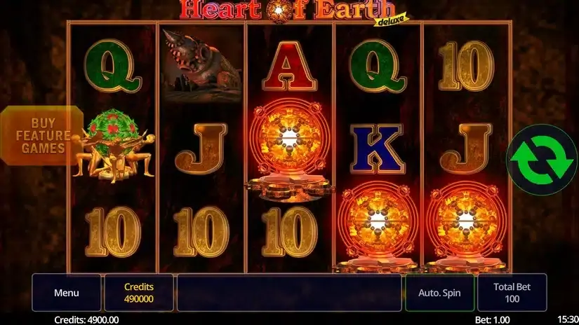 Heart of Earth Deluxe slot screenshot 2