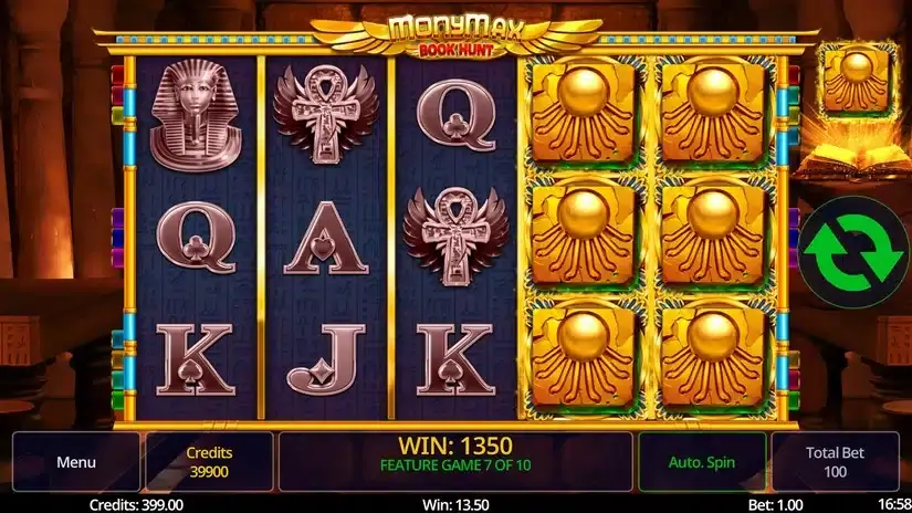 MonyMax Book Hunt slot screenshot
