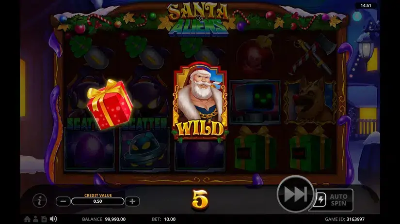 Santa Vs Aliens slot screenshot 2