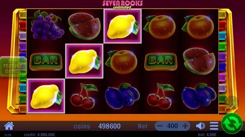 Seven Books Unlimited slot screenshot 2