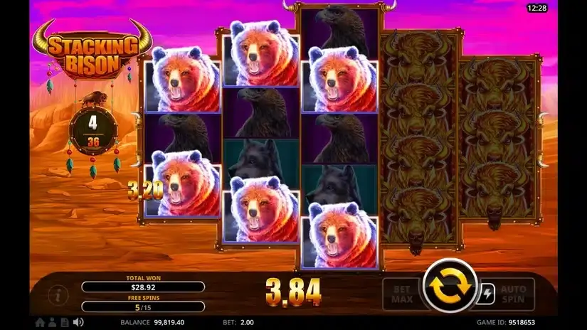 Stacking Bison slot screenshot 1