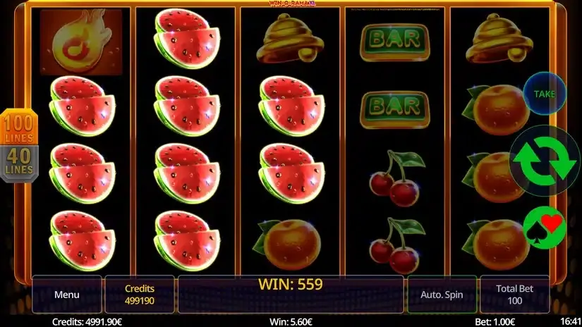 Win-O-Rama XL slot screenshot 4