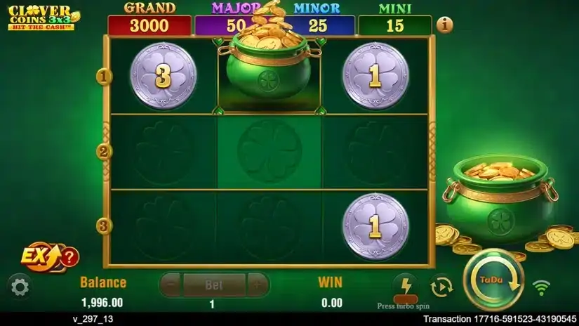 Clover Coins 3×3 slot screenshot 2