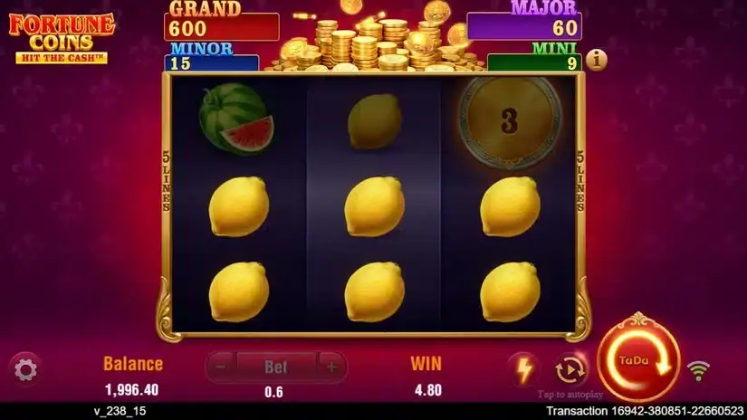 Fortune Coins slot screenshot 2