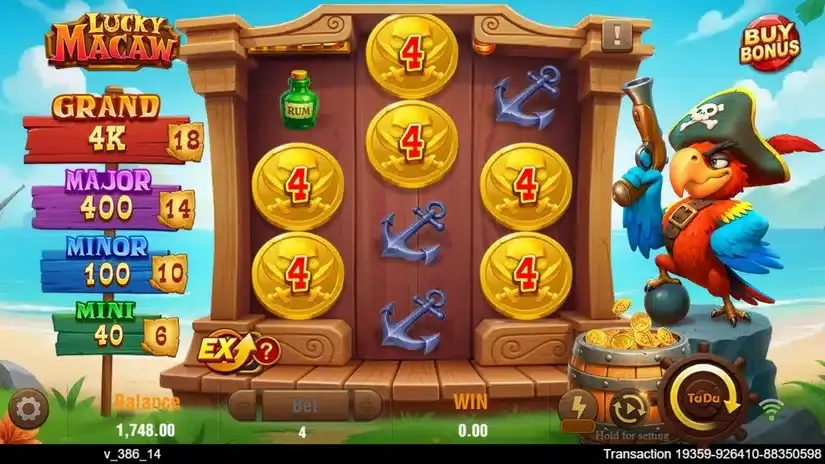 Lucky Macaw slot screenshot 2