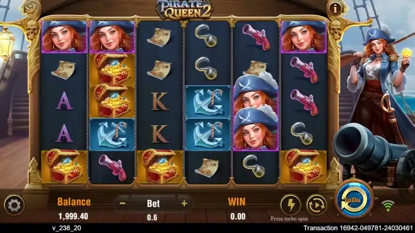 Pirate Queen 2 slot screenshot 1