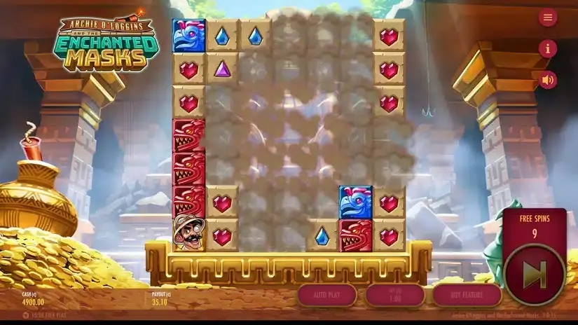 Archie O’Loggins and the Enchanted Masks slot screenshot 4