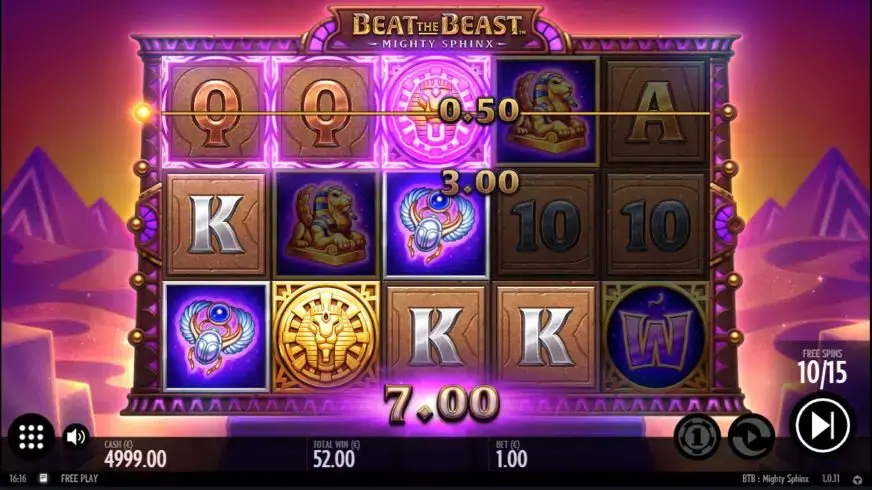 Beat the Beast: Mighty Sphinx slot screenshot 4