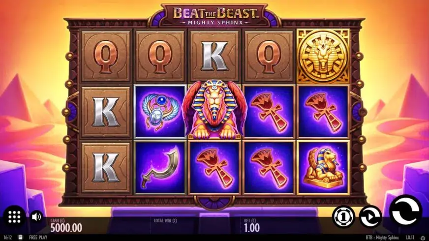 Beat the Beast: Mighty Sphinx slot screenshot 1