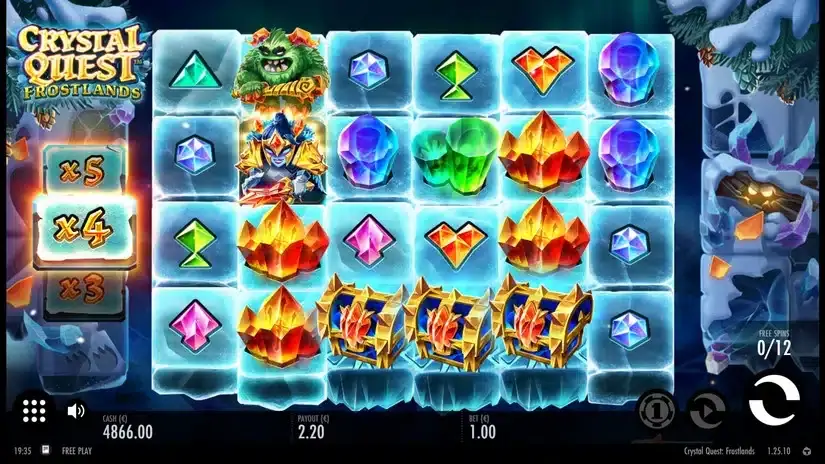 Crystal Quest Frostlands slot screenshot 4