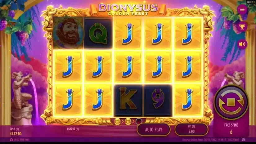 Dionysus Golden Feast slot screenshot 6
