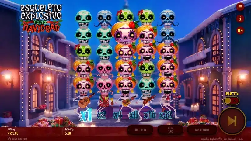 Esqueleto Explosivo Feliz Navidead slot screenshot 2