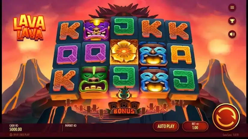 Lava Lava slot screenshot 1