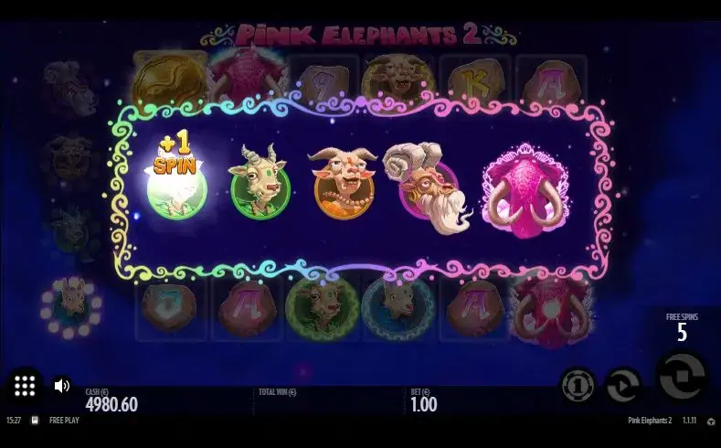 Pink Elephants 2 slot screenshot 3