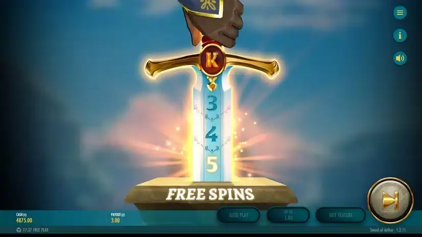 Sword of Arthur slot screenshot 3