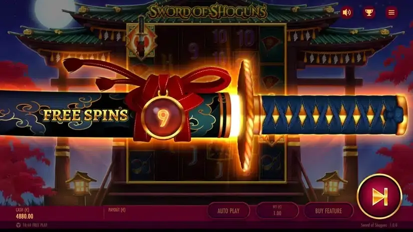 Sword Of Shoguns slot screenshot 3