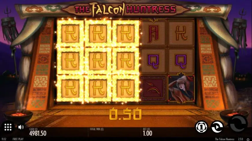 The Falcon Huntress slot screenshot 3