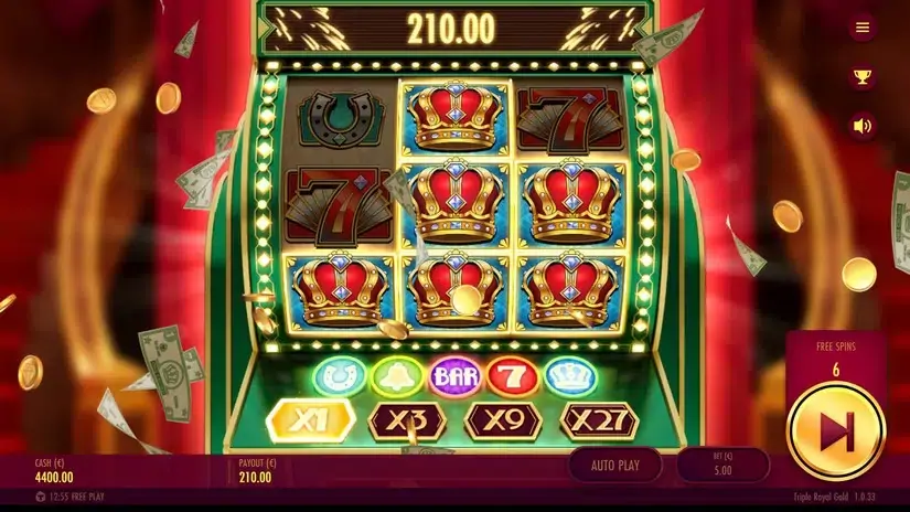 Triple Royal Gold slot screenshot 6