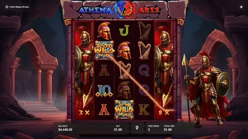 Athena VS Ares slot screenshot 4
