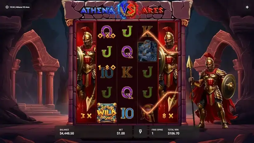 Athena VS Ares slot screenshot 5