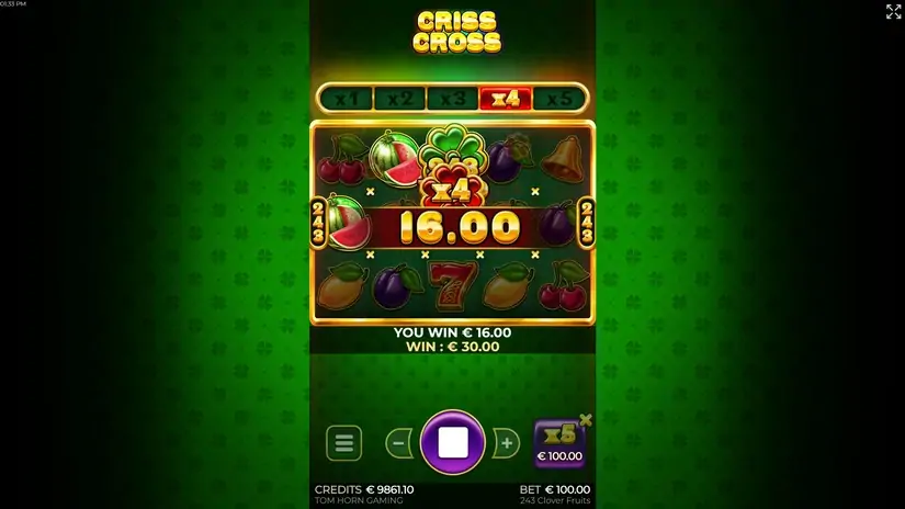 243 Clover Fruits slot screenshot 4