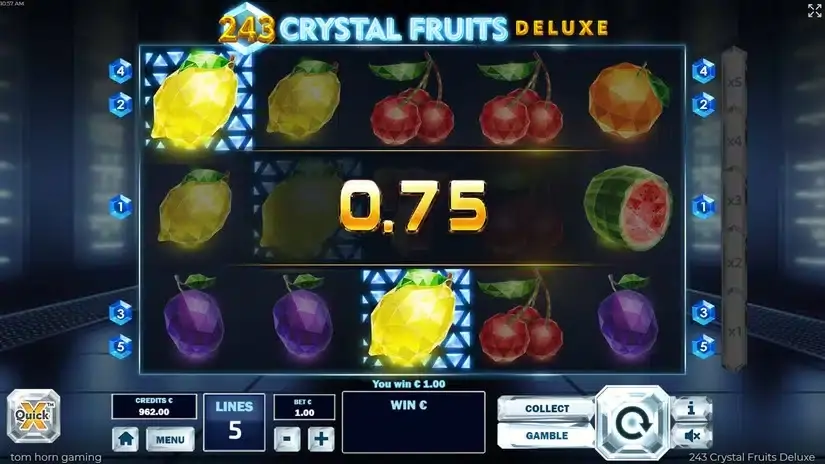 243 Crystal Fruits Deluxe slot screenshot 2