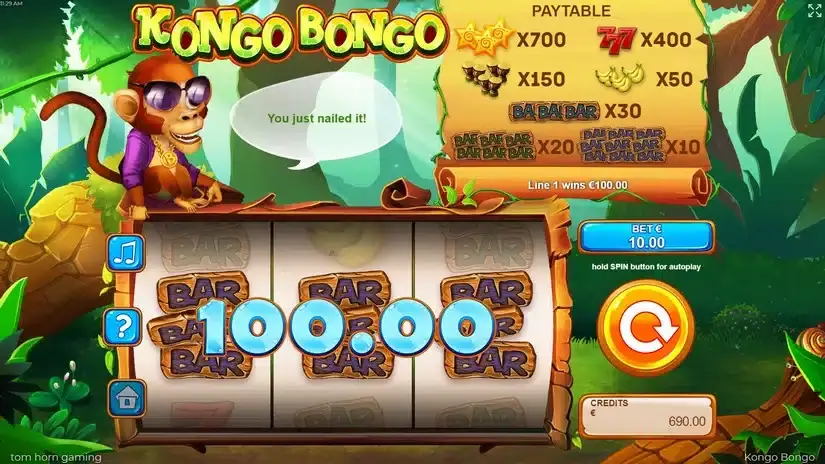 Kongo Bongo slot screenshot 3
