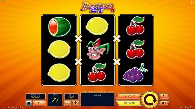 Monkey 27 slot screenshot 1